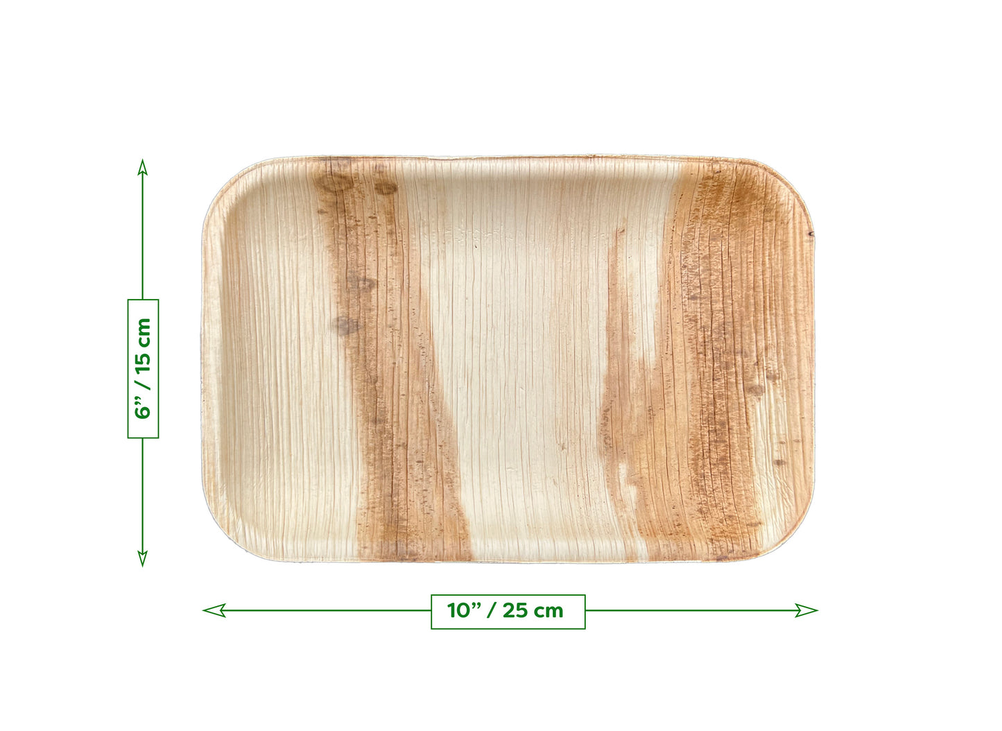 10" Rectangular Platter (Medium, Palm Leaf)