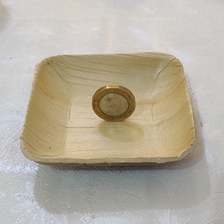 Bite Size Square Bowl - Areca Palm Leaf Bowl