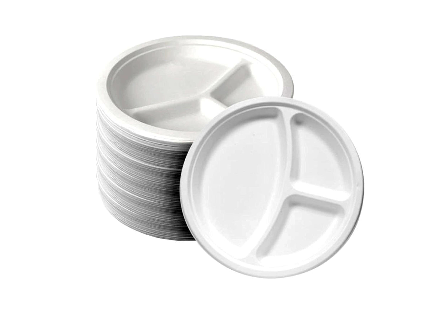 9" Round 3 Compartment (Medium, Bagasse)