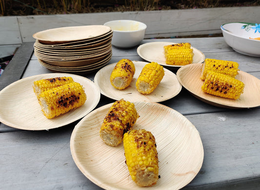 6" Round Plate (Small, Palm Leaf)