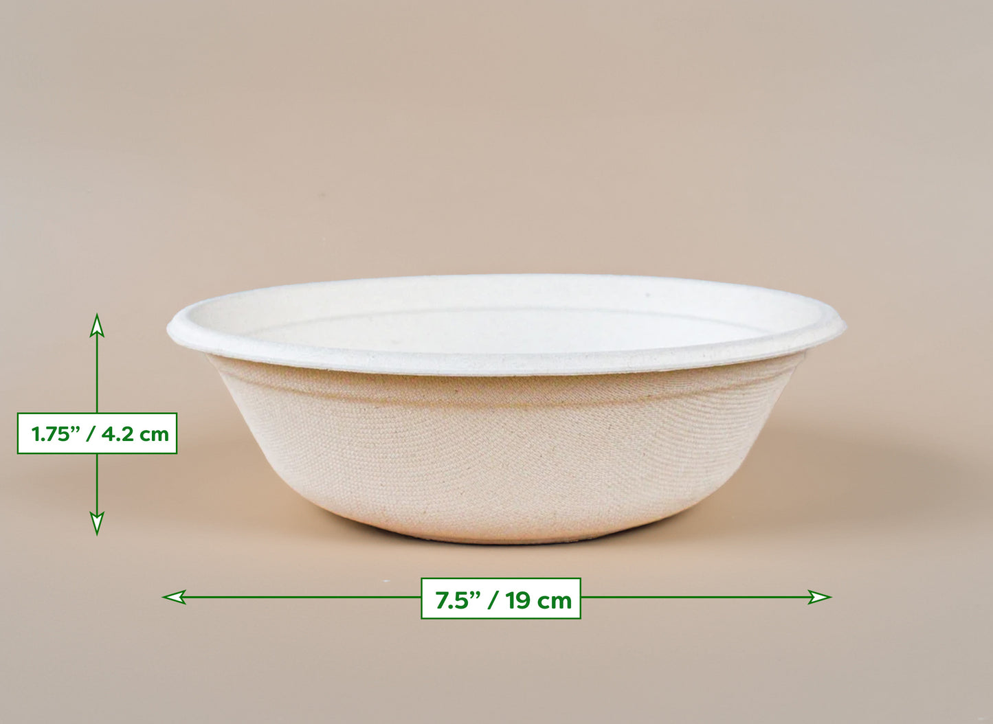 7" Round Soup Bowl (Large, Bagasse)