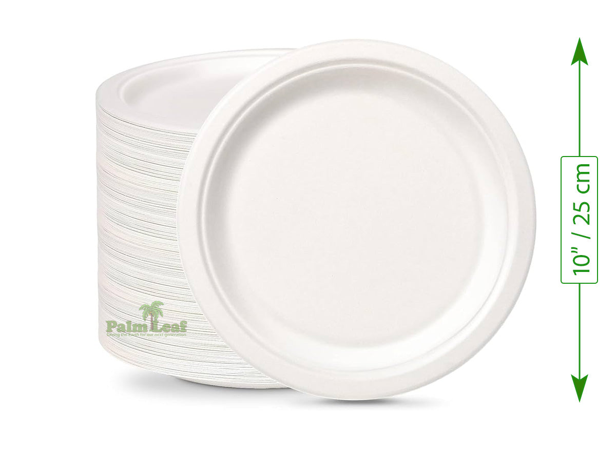 10" Round (Large / Bagasse) - Sugarcane Fibre Plate