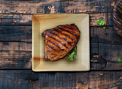 10" Deep Square Plate (Large, Palm Leaf)