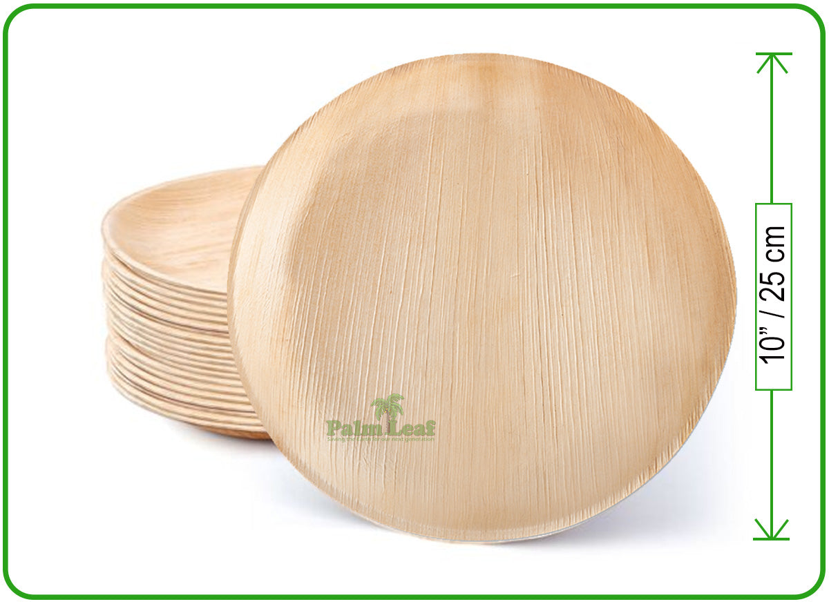 10" Round (Large) - Areca Palm Leaf Plate