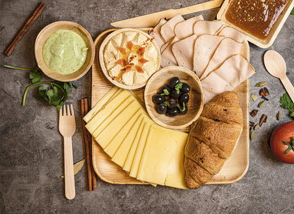 10" Square Plate (Large, Palm Leaf)