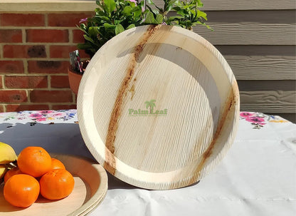 12" Deep Round Plate (X Large, Palm Leaf)