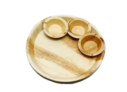 12" Deep Round Plate (X Large, Palm Leaf)