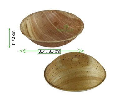 Bite Size Round Bowl (Small, Palm Leaf)