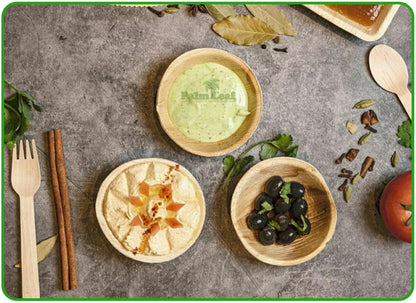 Bite Size Round Bowl (Small, Palm Leaf)