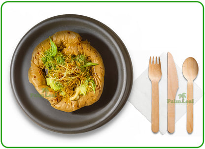 4-in-1 Disposable Cutlery in a Paper Wrap | Fork, Knife, Spoon and a Napkin