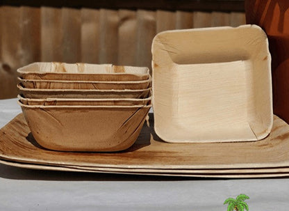 5.5" Square Bowl (Medium, Palm Leaf)