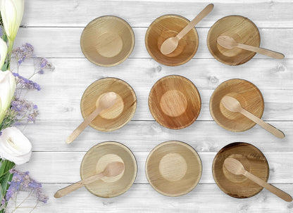 5" Round Bowl (Small,  Palm Leaf)