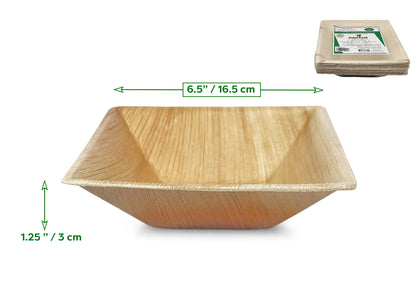 6.5" Pyramid Bowl (Large, Palm Leaf)