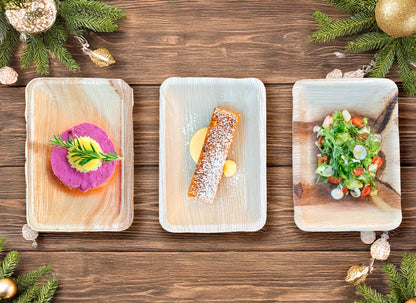 6" Rectangular Tray (Medium, Palm Leaf)