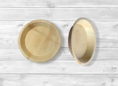 6" Deep Round Plate (Small, Palm Leaf)