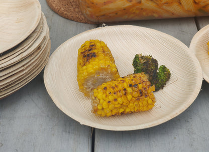 6" Round Plate (Small, Palm Leaf)