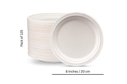 8" Round (Medium, Bagasse)