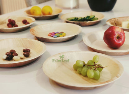 8" Deep Round Plate (Medium, Palm Leaf)