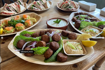 13" Oval Serving Platter (Large, Palm Leaf)