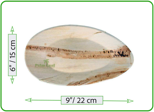 9" Oval Platter (Medium, Palm Leaf)