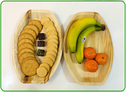 13" Oval Serving Platter (Large, Palm Leaf)