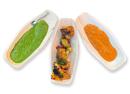 7" Boat Dish (Small, Palm Leaf)